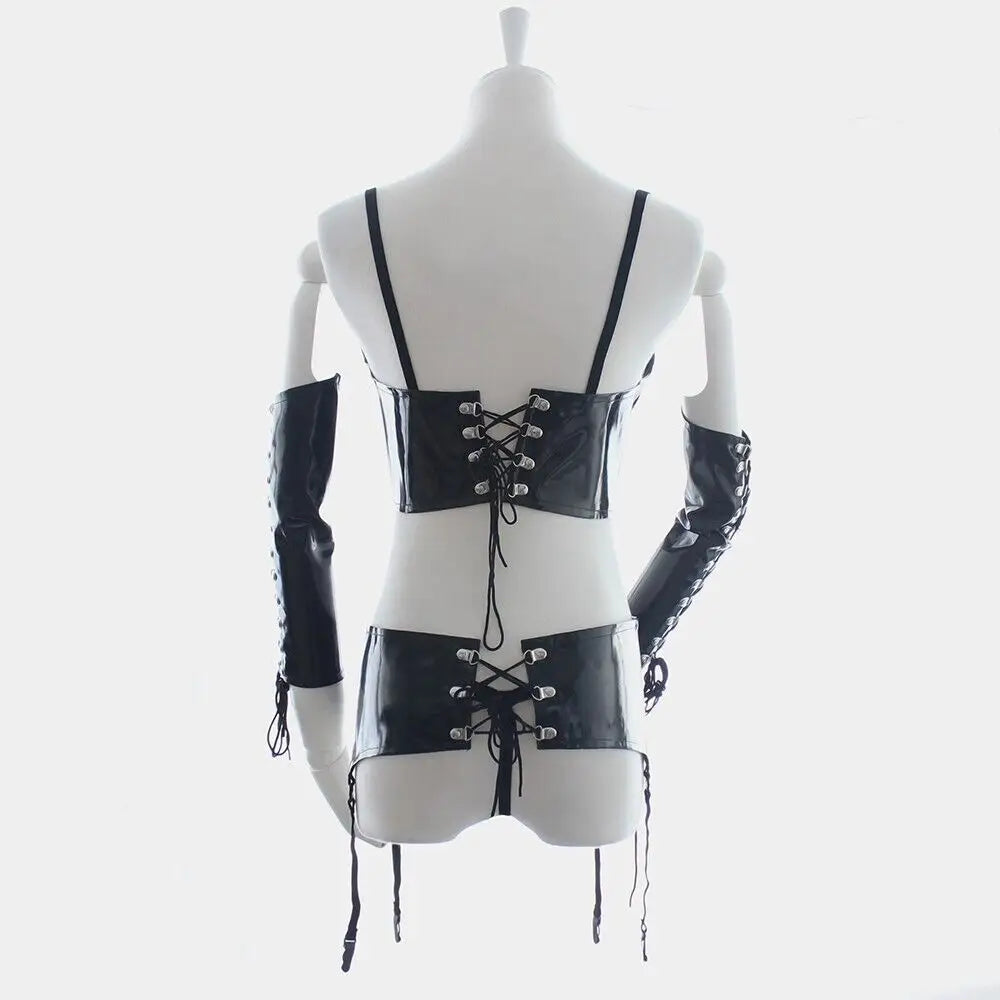 Sexy Gothic Pvc Lingerie Set - Save 25% - Pvc - Fast Shipping - Sale United Kingdom Stoke-on-trent