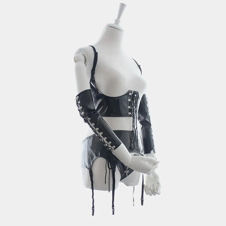 Sexy Gothic Pvc Lingerie Set - Save 25% - Pvc - Fast Shipping - Sale United Kingdom Stoke-on-trent