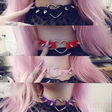 Sexy Love Heart Spiked Choker - Fast Shipping - Sale United Kingdom Stoke-on-trent