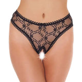 Sheer Pattern Crotchless Black Gstring - Save 30% - Gstring - Fast Shipping - Sale United Kingdom Stoke-on-trent