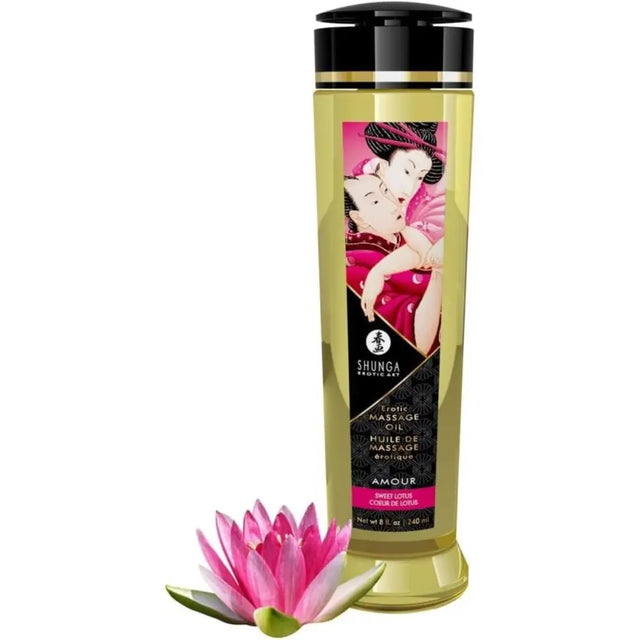 Shunga - Erotic Massage Oil – Aphrodisia Amour / Sweet Lotus - 240ml - Save 20% - Sale United Kingdom Stoke-on-trent