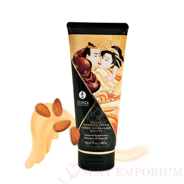 Shunga Massage Cream - Almond - Save 15% - Fast Shipping - Sale United Kingdom Stoke-on-trent
