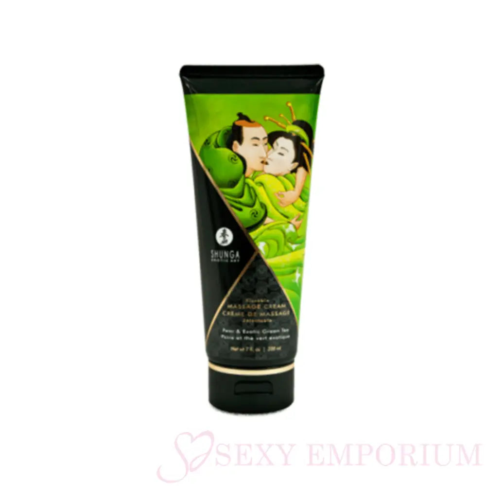 Shunga Massage Cream - Pear & Exotic Green Tea - Save 15% - Fast - Sale United Kingdom Stoke-on-trent