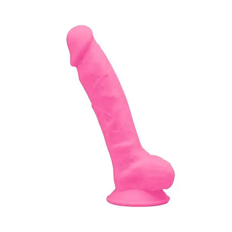 Silexd 7 Inch Glow in the Dark Realistic Silicone Dual Density Dildo with Suction Cup and Balls Pink - Dildos - Save 25% - Silexd Inch