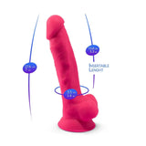 Silexd 7 Inch Realistic Silicone Dual Density Dildo with Suction Cup and Balls Pink - Dildos - Save 25% - Silexd Inch - United Kingdom