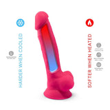 Silexd 7 Inch Realistic Silicone Dual Density Dildo with Suction Cup and Balls Pink - Dildos - Save 25% - Silexd Inch - United Kingdom