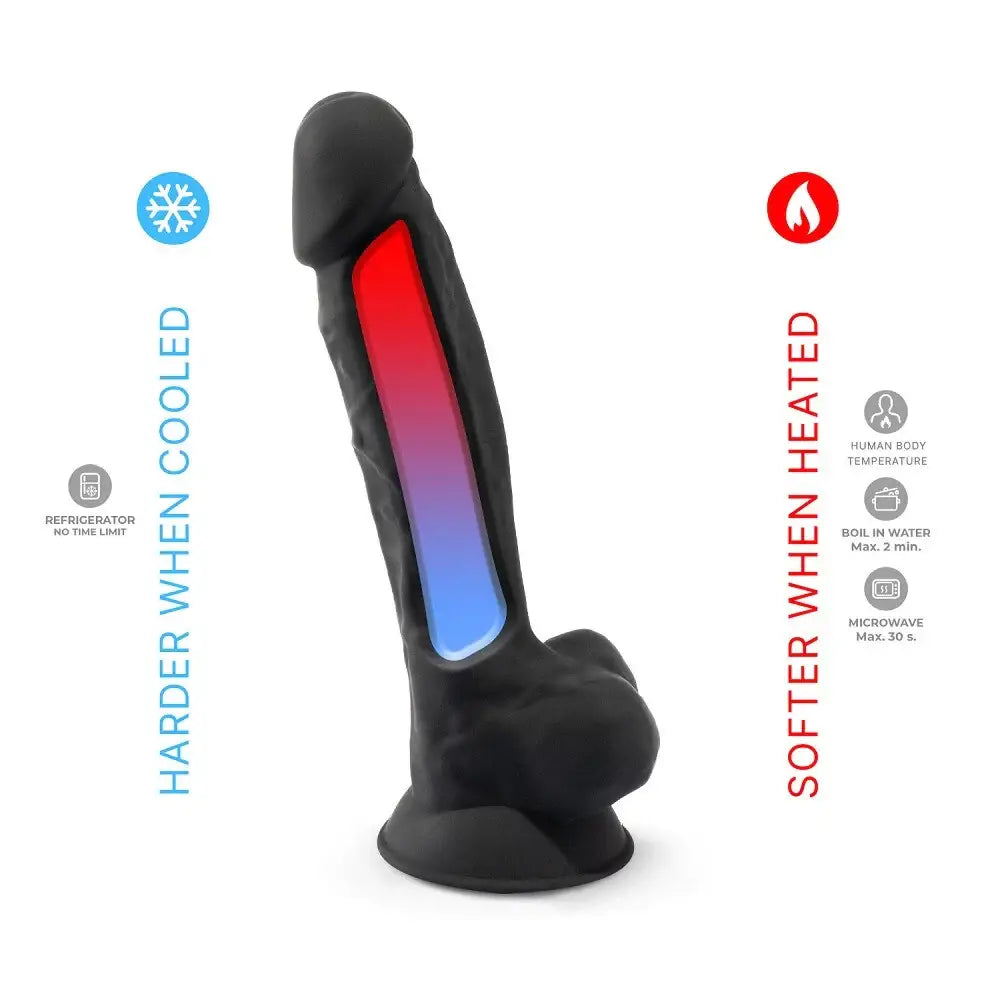 Silexd 7 Inch Realistic Silicone Dual Density Dildo with Suction Cup and Balls Black - Dildos - Save 25% - Silexd Inch - United Kingdom