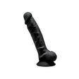 Silexd 7 Inch Realistic Silicone Dual Density Dildo with Suction Cup and Balls Black - Dildos - Save 25% - Silexd Inch - United Kingdom
