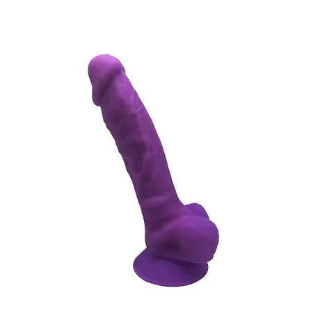 Silexd 7 Inch Realistic Silicone Dual Density Dildo with Suction Cup and Balls Purple - Dildos - Save 25% - Silexd Inch - United Kingdom