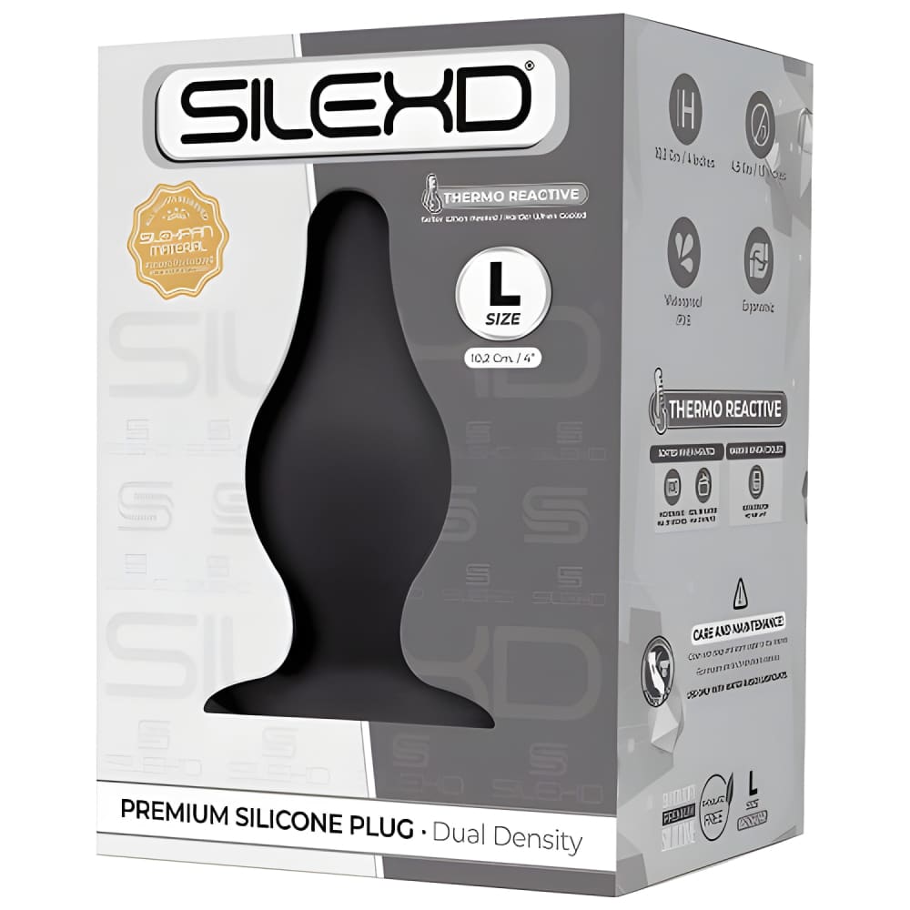 Silexd Dual Density Tapered Silicone Butt Plug Large - Plugs - Save 20% - Sale