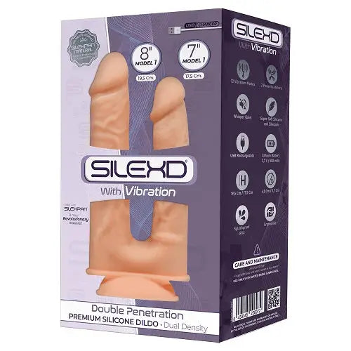 Silexd Realistic Vibrating Double Penetrator - Ended Dildos - Save 25% - Silexd - Fast Shipping - Anal United Kingdom Stoke-on-trent