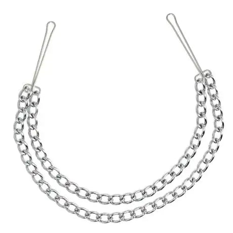 Silver Nipple Clamps with Double Chain - Save 25% - with - Fast Shipping - Sale United Kingdom Stoke-on-trent
