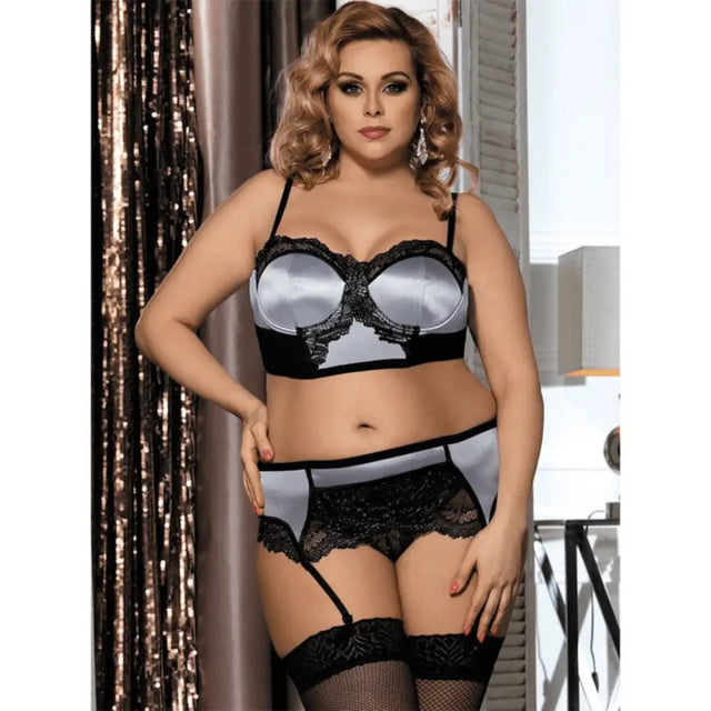 Silver Push Up Bra and Panty Set - Save 20% - Fast Shipping - Sale United Kingdom Stoke-on-trent