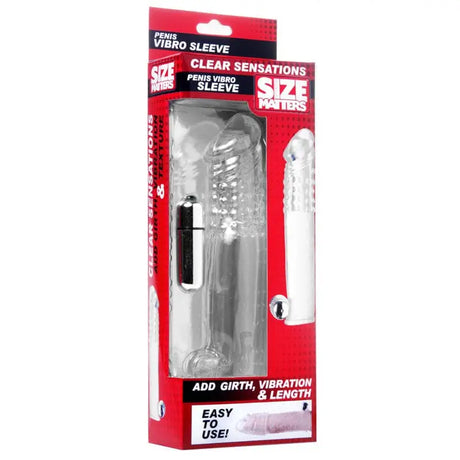 Size Matters Clear Vibrating Penis Sleeve - Save 15% - Fast Shipping - Sale United Kingdom Stoke-on-trent
