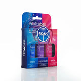 Skins 12ml Vital 3 Pack Sex Toy Lube Sampler – Aqua Superslide & Excite - Save 30% - Water Silicone Tingling - Sale United Kingdom