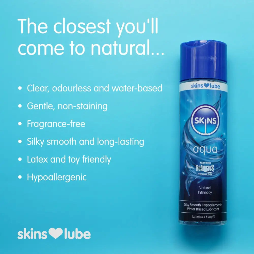 Skins Aqua Water Based Lubricant 4.4 Fl Oz (130ml) - Save 30% - Fl Oz - Fast Shipping - Sale United Kingdom Stoke-on-trent