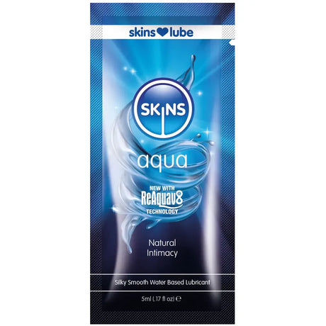 Skins Aqua Water Based Lubricant - 5ml Foil - Save 25% - Fast Shipping - Sale United Kingdom Stoke-on-trent