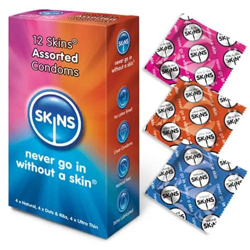 Skins Condoms Assorted 12 Pack - Save 25% - Fast Shipping - Sale United Kingdom Stoke-on-trent
