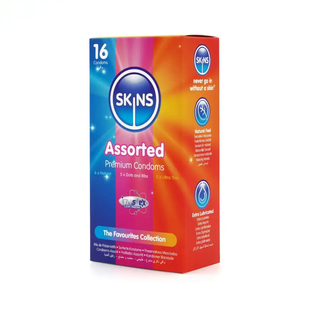 Skins Condoms Assorted 16 Pack - D&r Nat Ut - Save 25% - D&r Nat Ut - Fast Shipping - Sale United Kingdom Stoke-on-trent