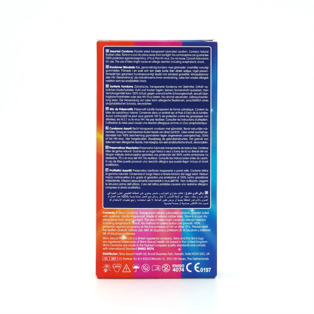 Skins Condoms Assorted 8 Pack - Save 20% - Fast Shipping - Sale United Kingdom Stoke-on-trent