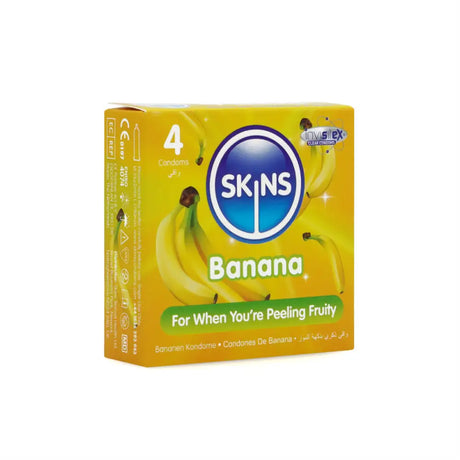 Skins Condoms Banana 4 Pack - Save 35% - Fast Shipping - Sale United Kingdom Stoke-on-trent