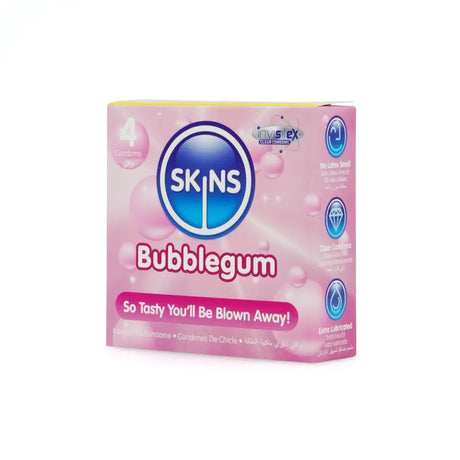 Skins Condoms Bubblegum 4 Pack - Save 25% - Fast Shipping - Sale United Kingdom Stoke-on-trent