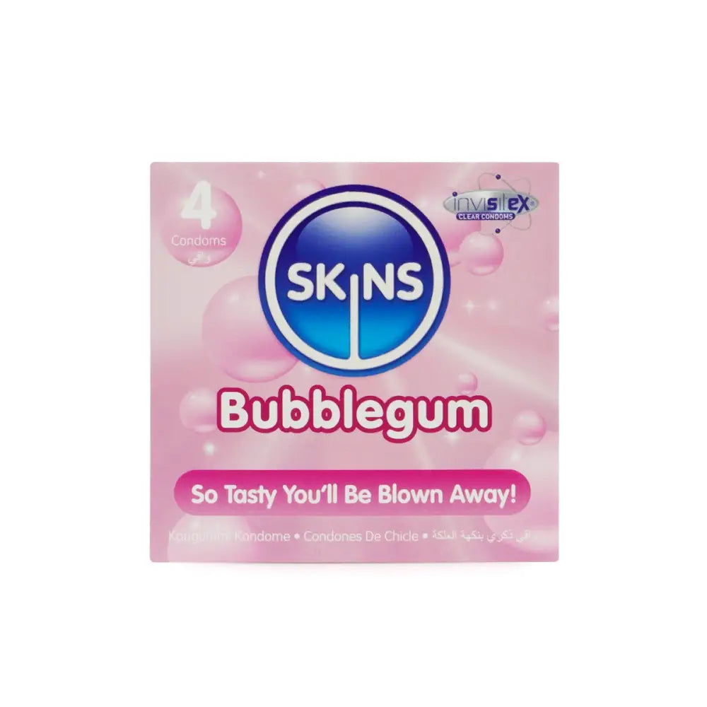 Skins Condoms Bubblegum 4 Pack - Save 20% - Fast Shipping - Sale United Kingdom Stoke-on-trent