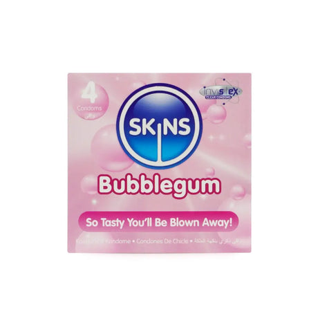 Skins Condoms Bubblegum 4 Pack - Save 25% - Fast Shipping - Sale United Kingdom Stoke-on-trent