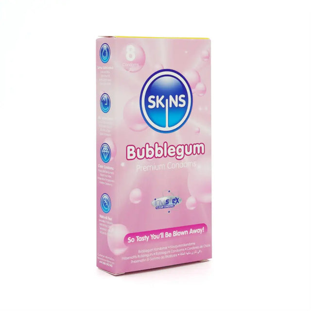 Skins Condoms Bubblegum 8 Pack - Save 20% - Fast Shipping - Sale United Kingdom Stoke-on-trent