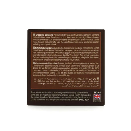 Skins Condoms Chocolate 4 Pack - Save 10% - Fast Shipping - Sale United Kingdom Stoke-on-trent