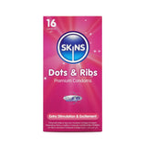 Skins Condoms Dots & Ribs 16 Pack - Save 25% - Fast Shipping - Sale United Kingdom Stoke-on-trent
