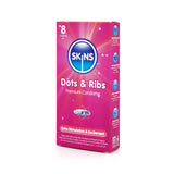 Skins Condoms Dots & Ribs 8 Pack - Save 20% - Fast Shipping - Sale United Kingdom Stoke-on-trent