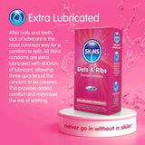 Skins Condoms Dots & Ribs 8 Pack - Save 20% - Fast Shipping - Sale United Kingdom Stoke-on-trent