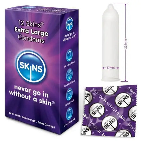 Skins Condoms Extra Large 12 Pack - Save 25% - Fast Shipping - Sale United Kingdom Stoke-on-trent