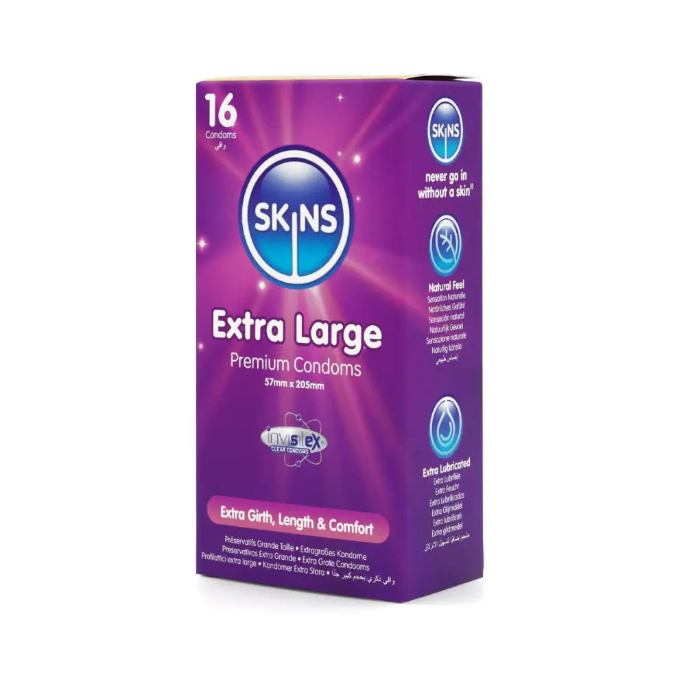 Skins Condoms Extra Large 16 Pack - Save 25% - Fast Shipping - Sale United Kingdom Stoke-on-trent
