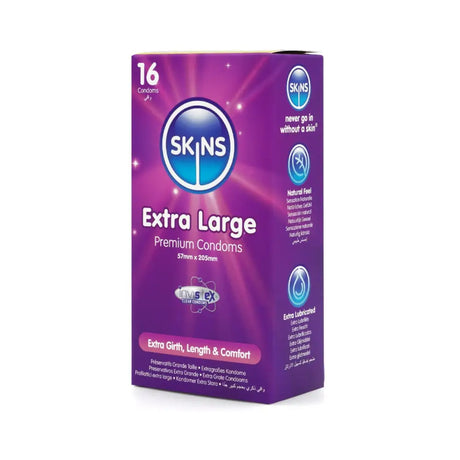 Skins Condoms Extra Large 16 Pack - Save 25% - Fast Shipping - Sale United Kingdom Stoke-on-trent