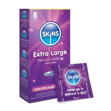 Skins Condoms Extra Large 8 Pack - Save 20% - Fast Shipping - Sale United Kingdom Stoke-on-trent