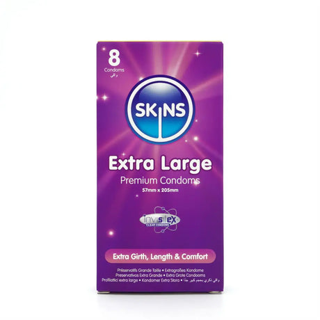 Skins Condoms Extra Large 8 Pack - Save 20% - Fast Shipping - Sale United Kingdom Stoke-on-trent