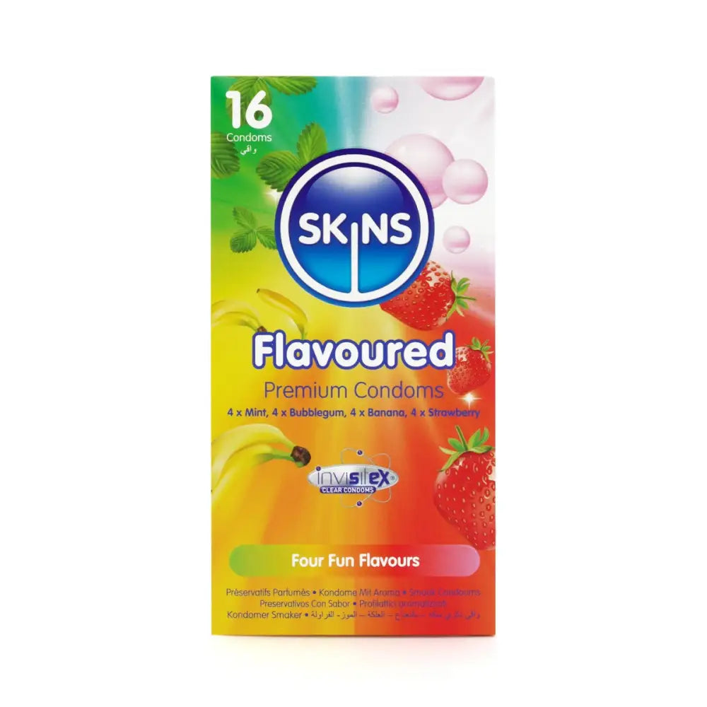 Skins Condoms Flavours 16 Pack - Save 25% - Fast Shipping - Sale United Kingdom Stoke-on-trent