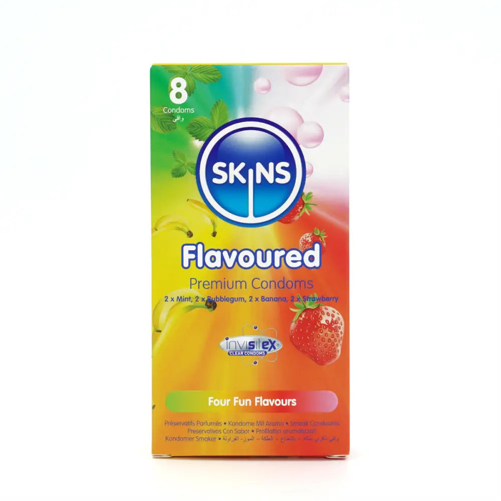 Skins Condoms Flavours 8 Pack - Save 20% - Fast Shipping - Sale United Kingdom Stoke-on-trent