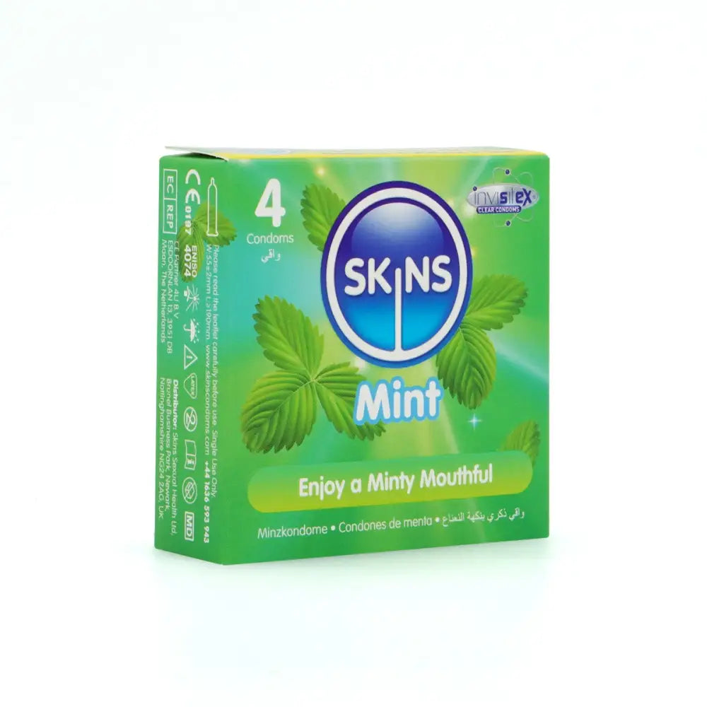 Skins Condoms Mint 4 Pack - Save 35% - Fast Shipping - Sale United Kingdom Stoke-on-trent