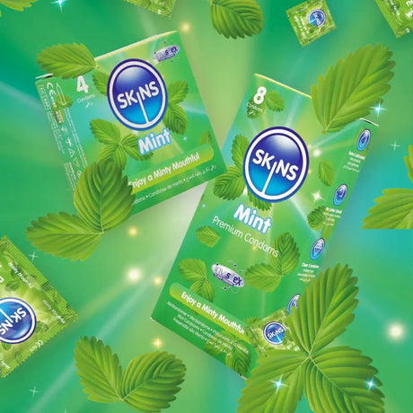 Skins Condoms Mint 8 Pack - Save 20% - Fast Shipping - Sale United Kingdom Stoke-on-trent