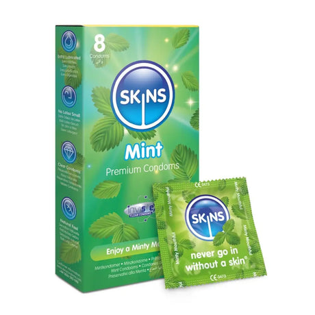 Skins Condoms Mint 8 Pack - Save 20% - Fast Shipping - Sale United Kingdom Stoke-on-trent