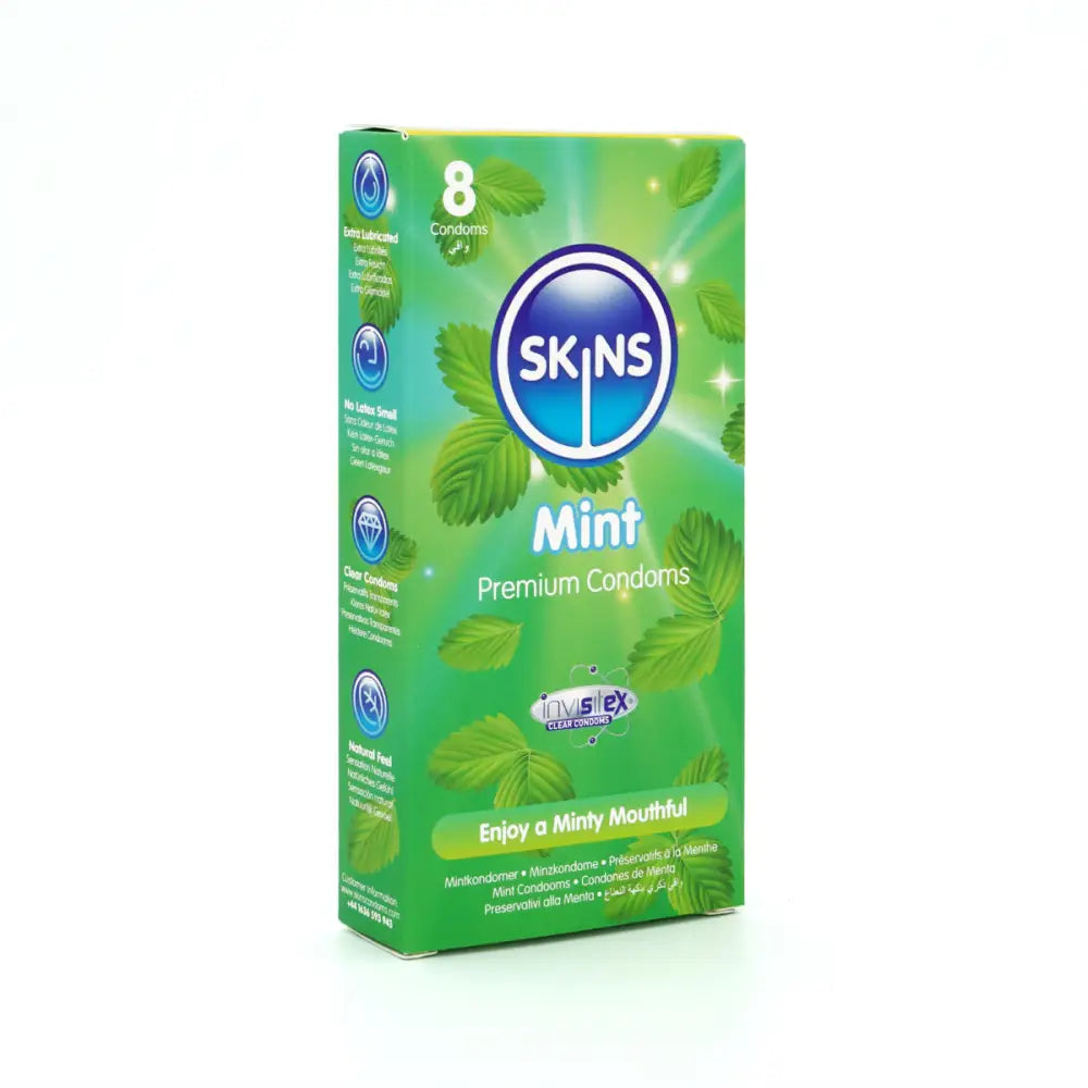 Skins Condoms Mint 8 Pack - Save 20% - Fast Shipping - Sale United Kingdom Stoke-on-trent