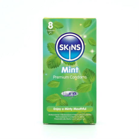 Skins Condoms Mint 8 Pack - Save 20% - Fast Shipping - Sale United Kingdom Stoke-on-trent