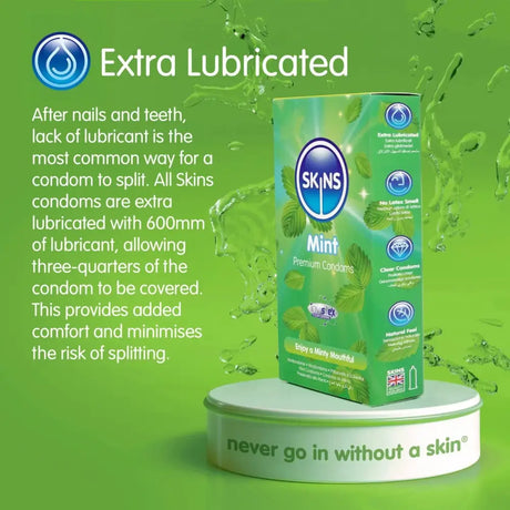 Skins Condoms Mint 8 Pack - Save 20% - Fast Shipping - Sale United Kingdom Stoke-on-trent