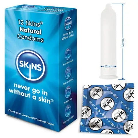 Skins Condoms Natural 12 Pack - Save 25% - Fast Shipping - Sale United Kingdom Stoke-on-trent