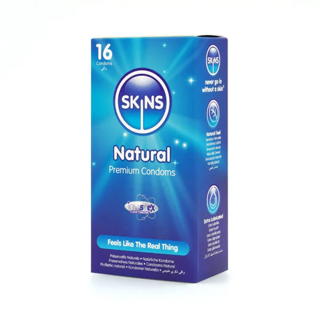 Skins Condoms Natural 16 Pack - Save 25% - Fast Shipping - Sale United Kingdom Stoke-on-trent