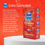 Skins Condoms Strawberry 8 Pack - Save 20% - Fast Shipping - Sale United Kingdom Stoke-on-trent