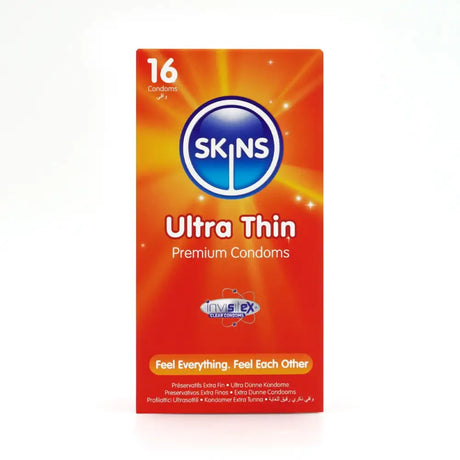 Skins Condoms Ultra Thin 16 Pack - Save 25% - Fast Shipping - Sale United Kingdom Stoke-on-trent